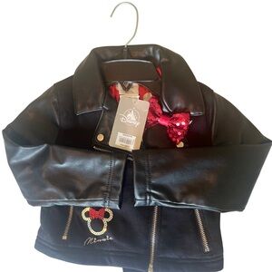 Disney Black Jacket with Red Sequin Bow